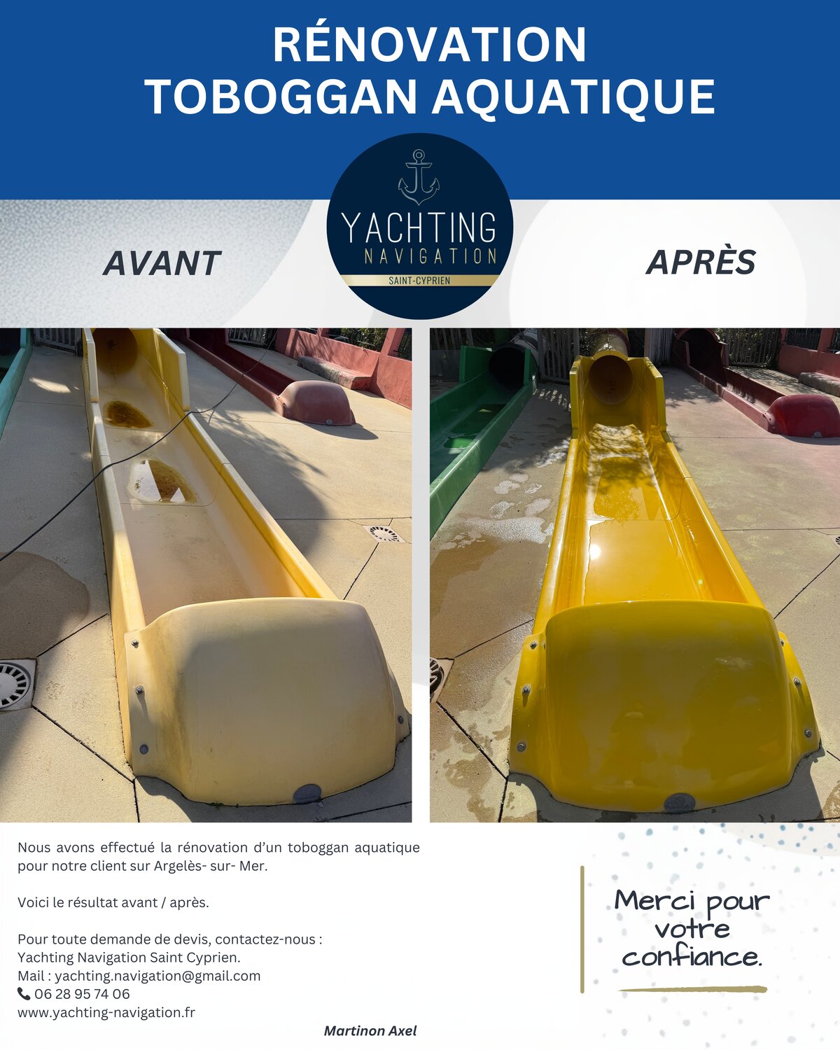 Entretien toboggan
